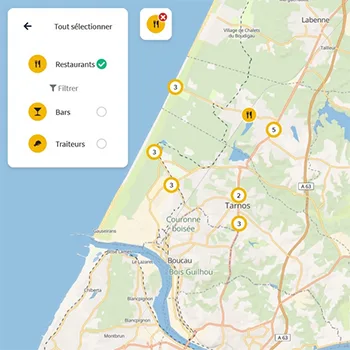 Une carte interactive très fournie et novatrice dans le Seignanx